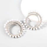 Bling Pearl Hoops