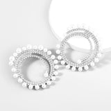 Bling Pearl Hoops
