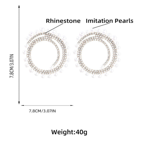 Bling Pearl Hoops