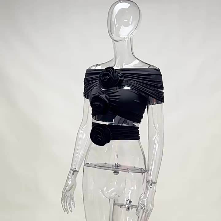 3D Flower Tube Top