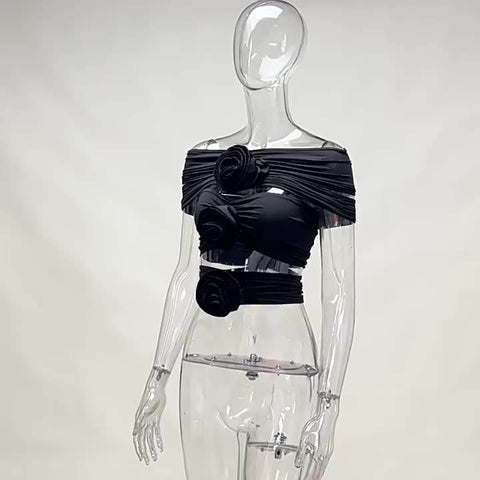 3D Flower Tube Top