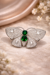 Emerald Butterfly Statement Brooch