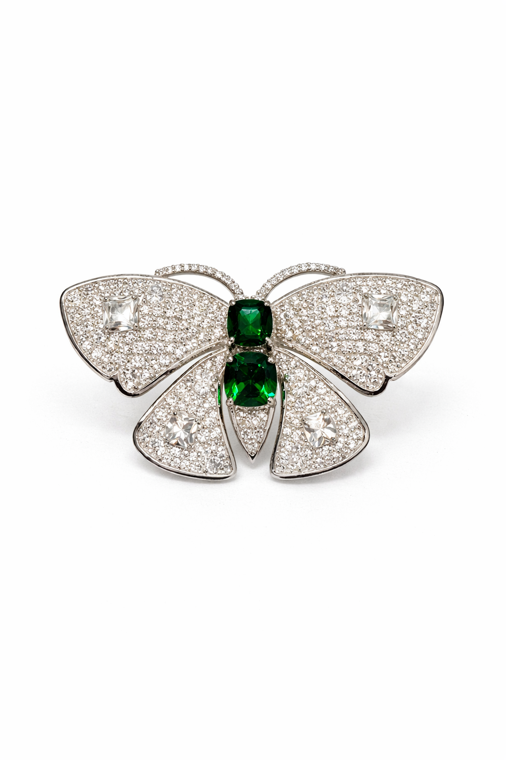 Emerald Butterfly Statement Brooch