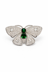 Emerald Butterfly Statement Brooch