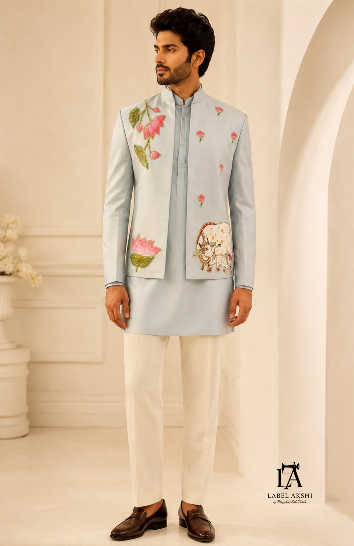 Pichwai Handpaint Open Jacket