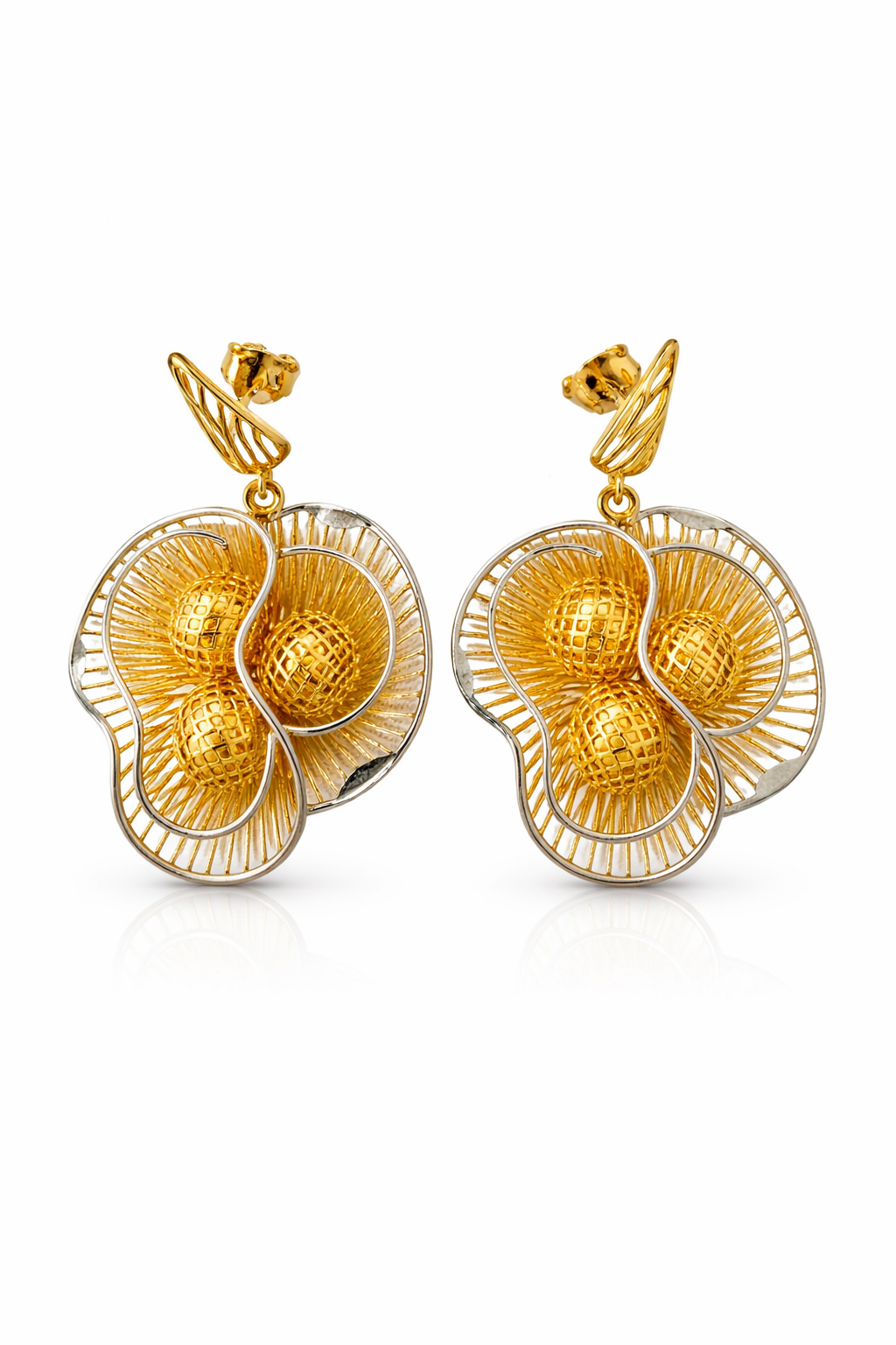 Golden Bloom Statement Earrings