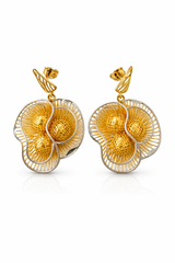 Golden Bloom Statement Earrings