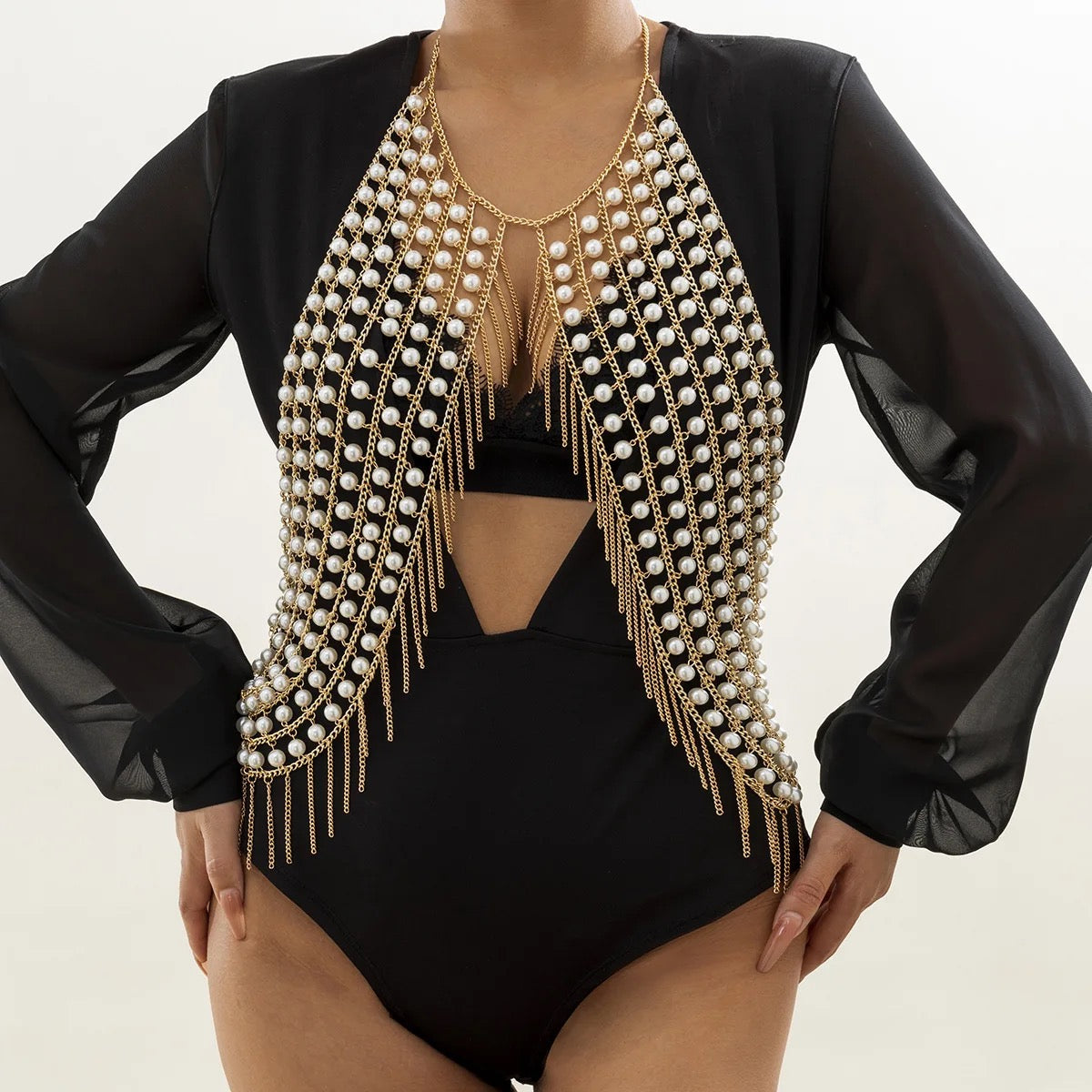 Pearl Mesh Cape