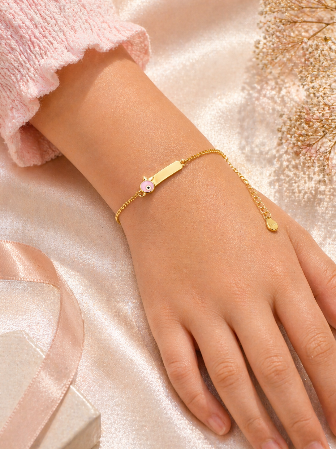 Little Guardian Evil Eye ID Bracelet