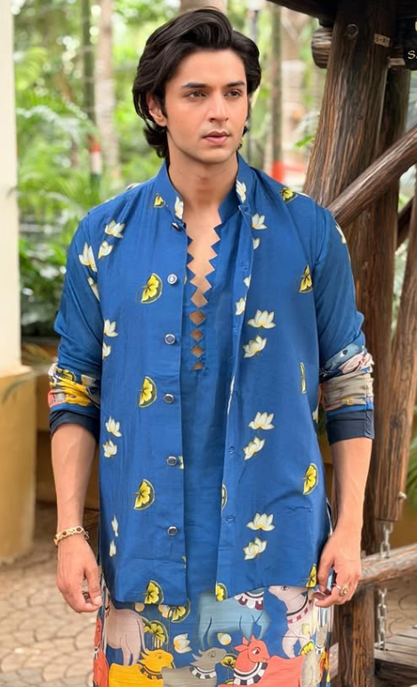 Royal Blue Printed Kurta Set