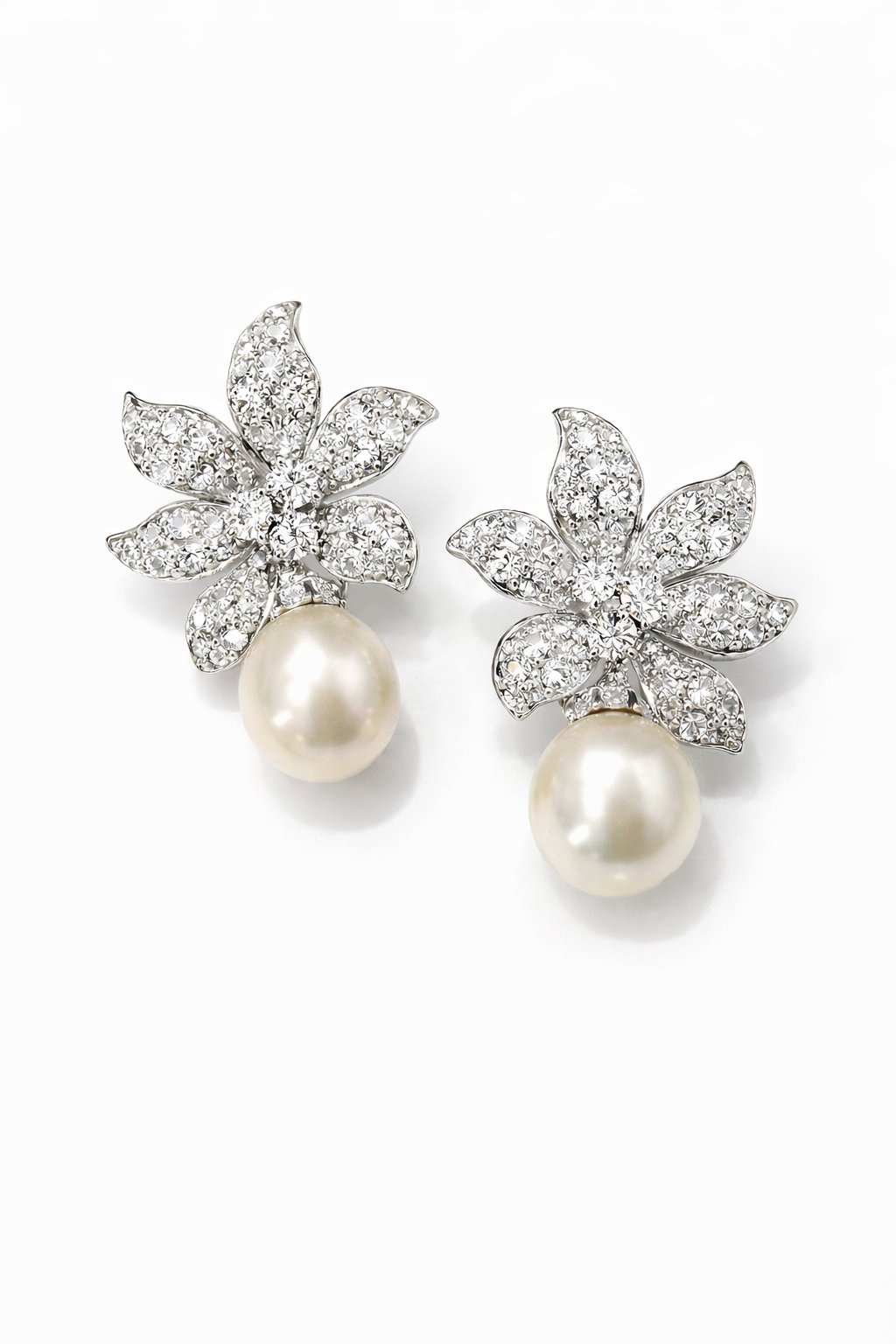 Pearl Blossom Drop Earrings
