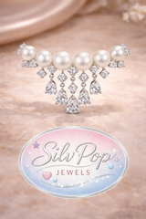 Pearl Radiance Crystal Brooch