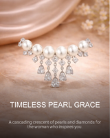 Pearl Radiance Crystal Brooch