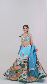 Vibrant Embroidered Lehenga Set