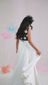 Chic Floral Elegance Gown