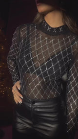 Bling Check Bodysuit