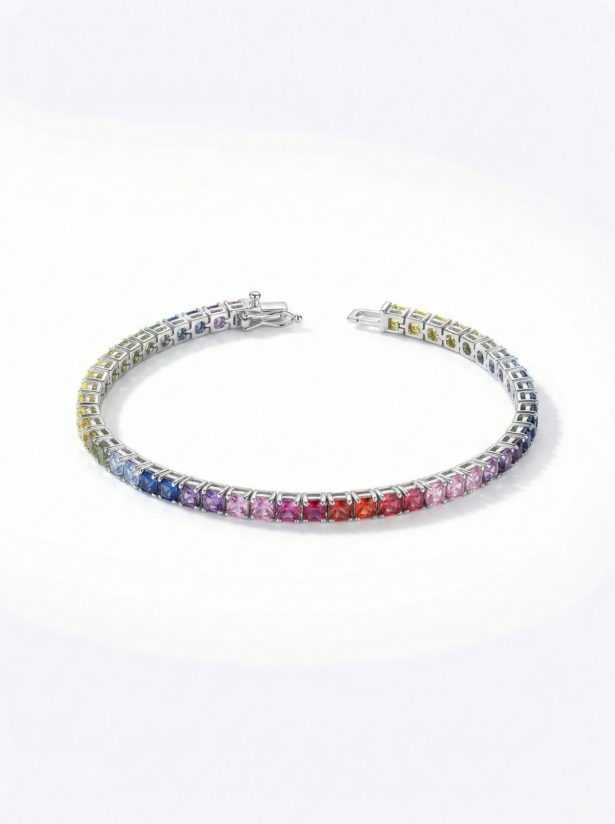 Rainbow Elegance Tennis Bracelet