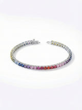Rainbow Elegance Tennis Bracelet