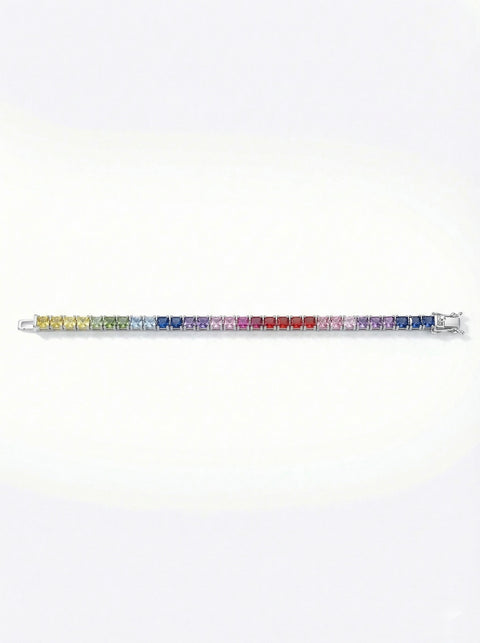 Rainbow Elegance Tennis Bracelet