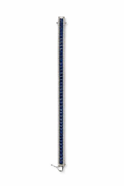 Sapphire Line Crystal Bracelet