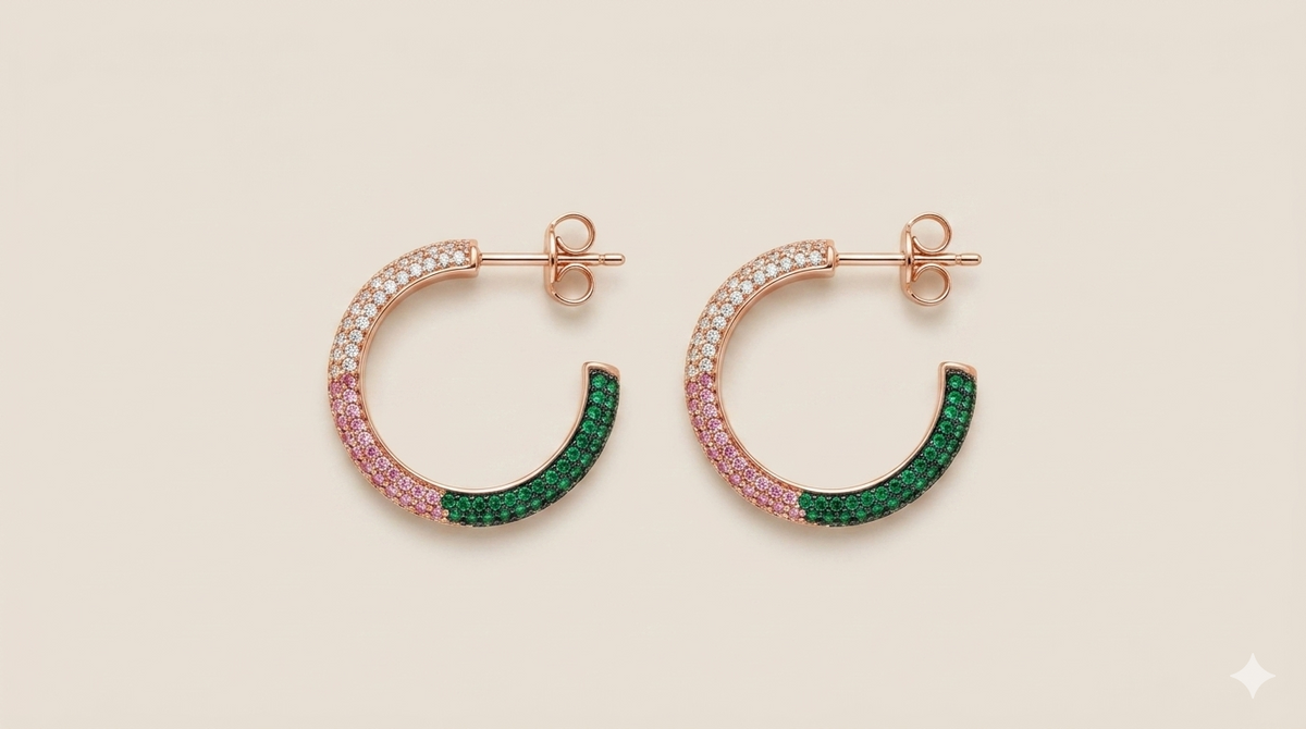 Trinity Ombre Hoop Earrings