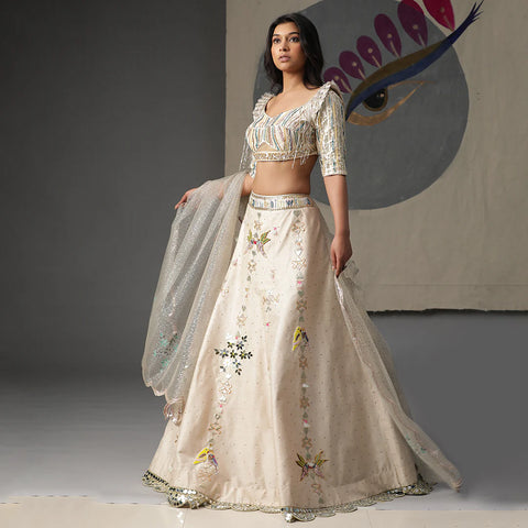 Pearl Hand Painted Lehenga