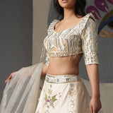 Pearl Hand Painted Lehenga