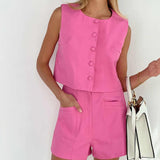 Pink Shorts Suit