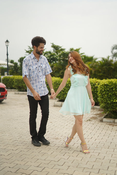 Ruched Ruffle Summer Dress