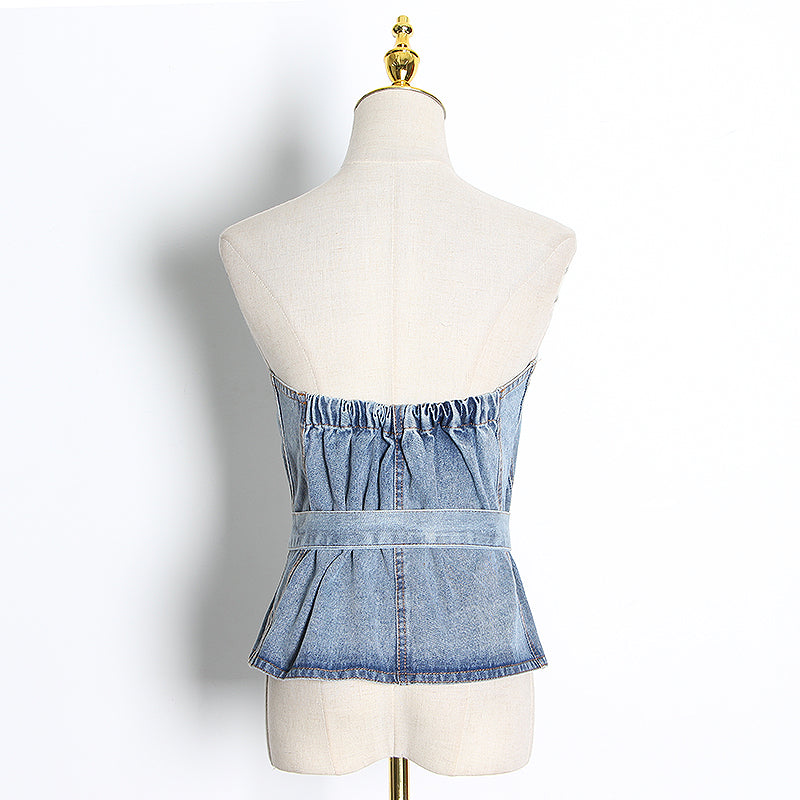 Denim Tube Top