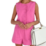 Pink Shorts Suit