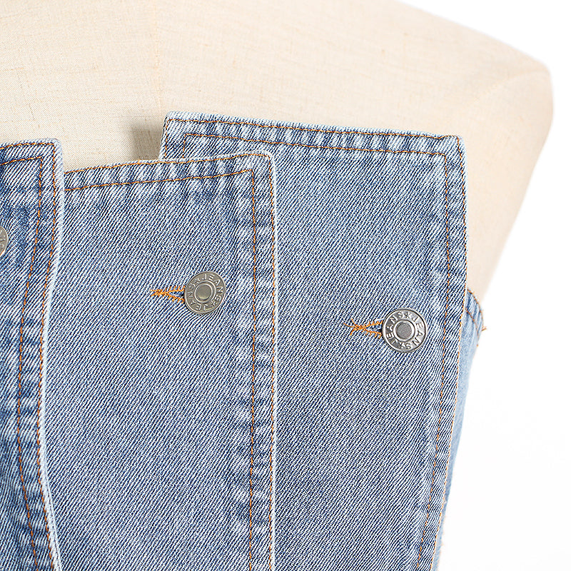 Denim Tube Top