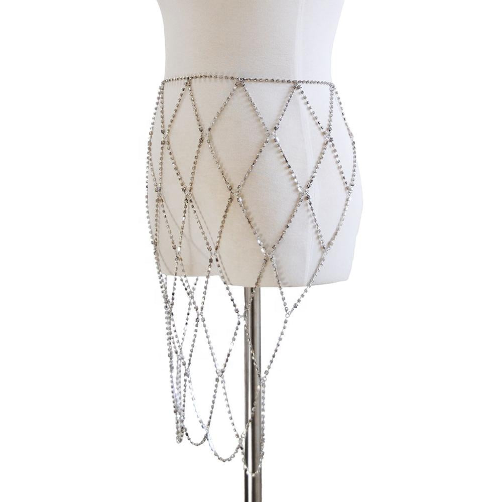 Luxurious Rhinestone Waist Chain