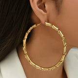 Gold Bamboo Hoops