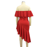 Flaring Red Dress