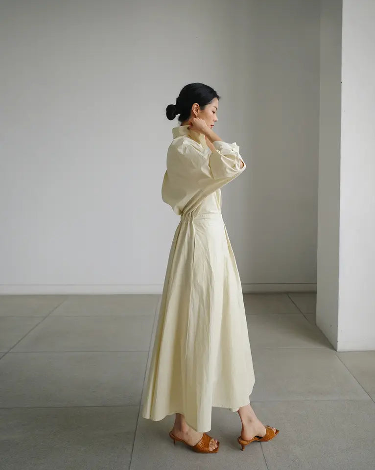 Straight Flow Shirt Dress