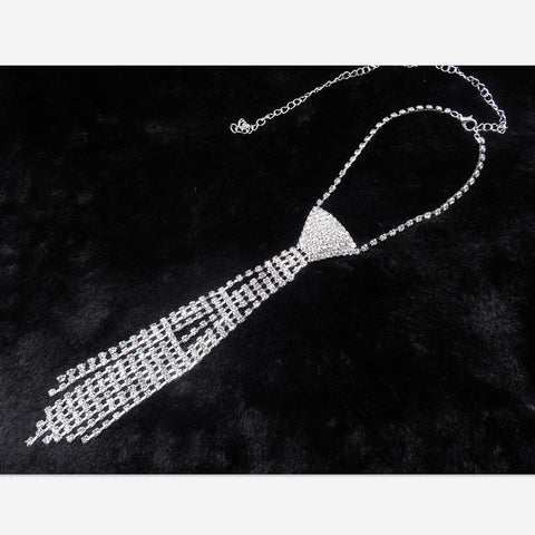 Rhinestone Tie Choker