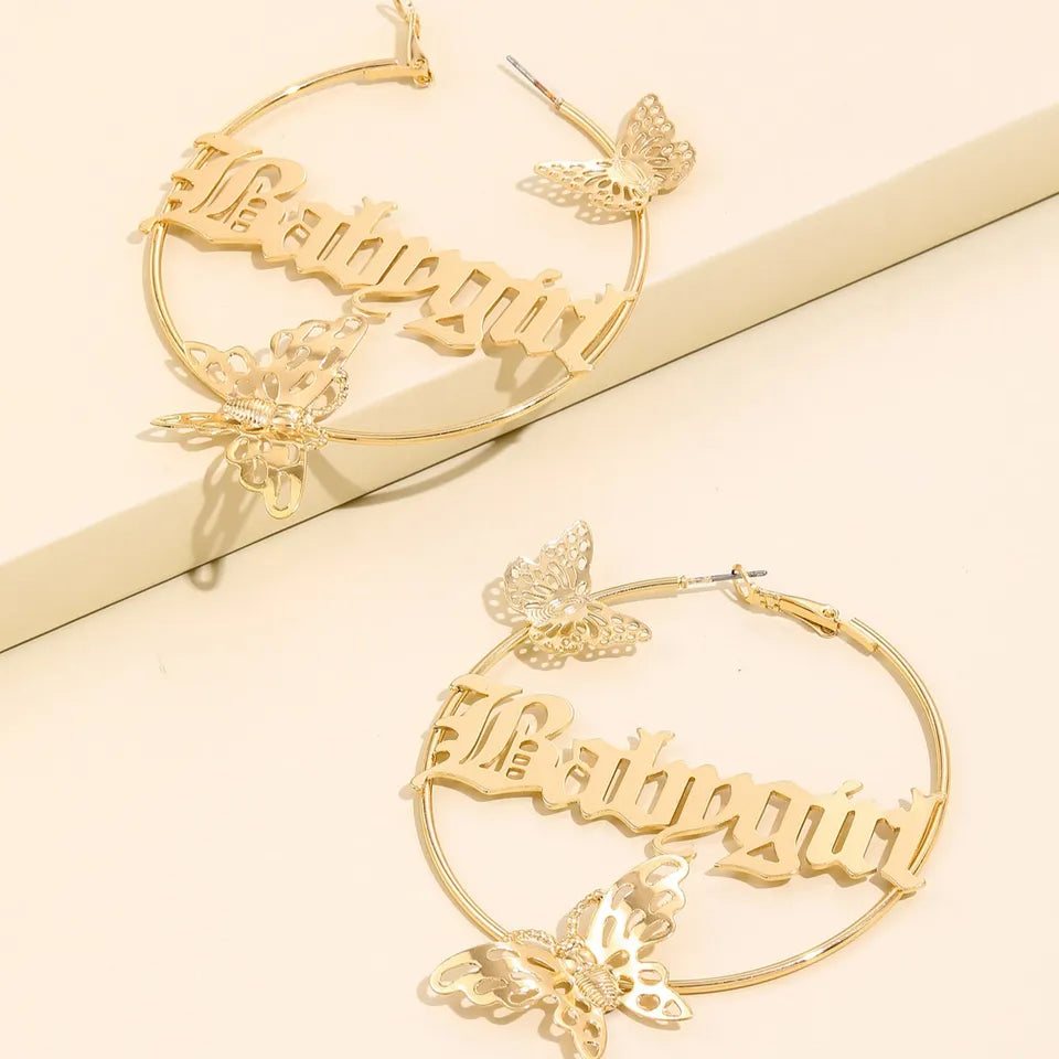Babygirl Gold Hoops