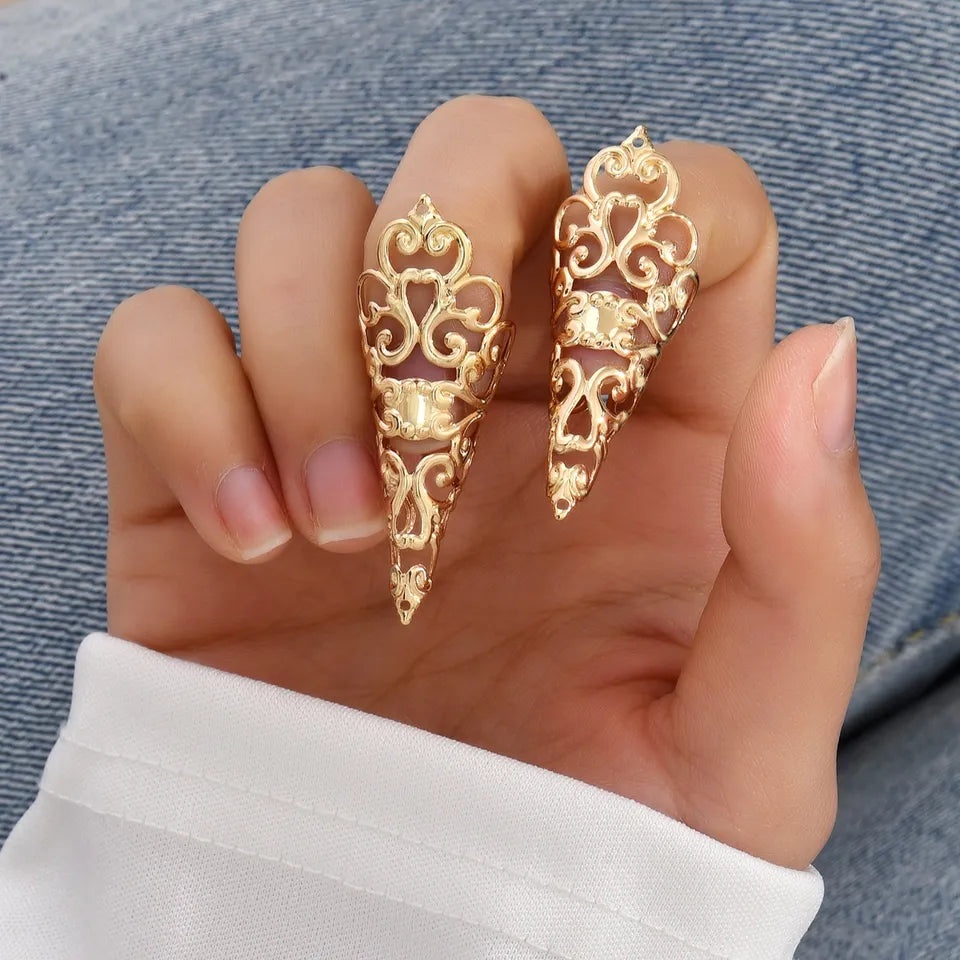 Carved Nail Rings