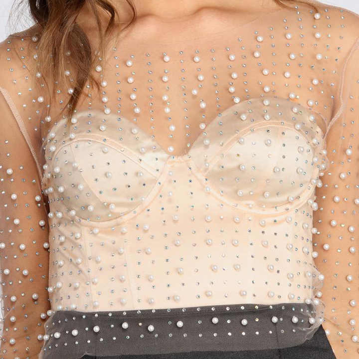 Pearl Mesh Top