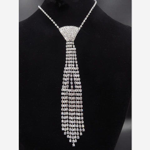 Rhinestone Tie Choker