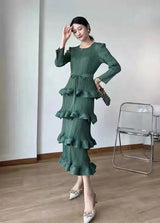 Pleated Ruffle Summer Dress