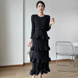 Pleated Ruffle Summer Dress