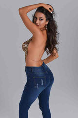 Backless Leopard Top
