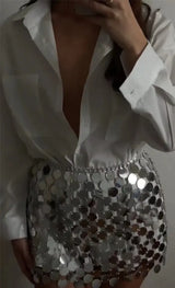 Metallic Chainmail Skirt