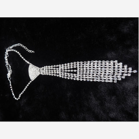 Rhinestone Tie Choker