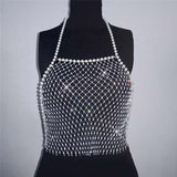 Pearl Mesh Beach Coverup Top