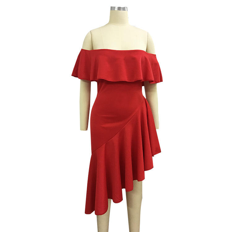 Flaring Red Dress