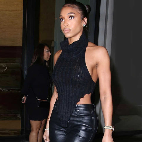 Snow Backless Sweater Top