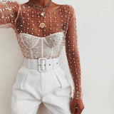 Pearl Mesh Top